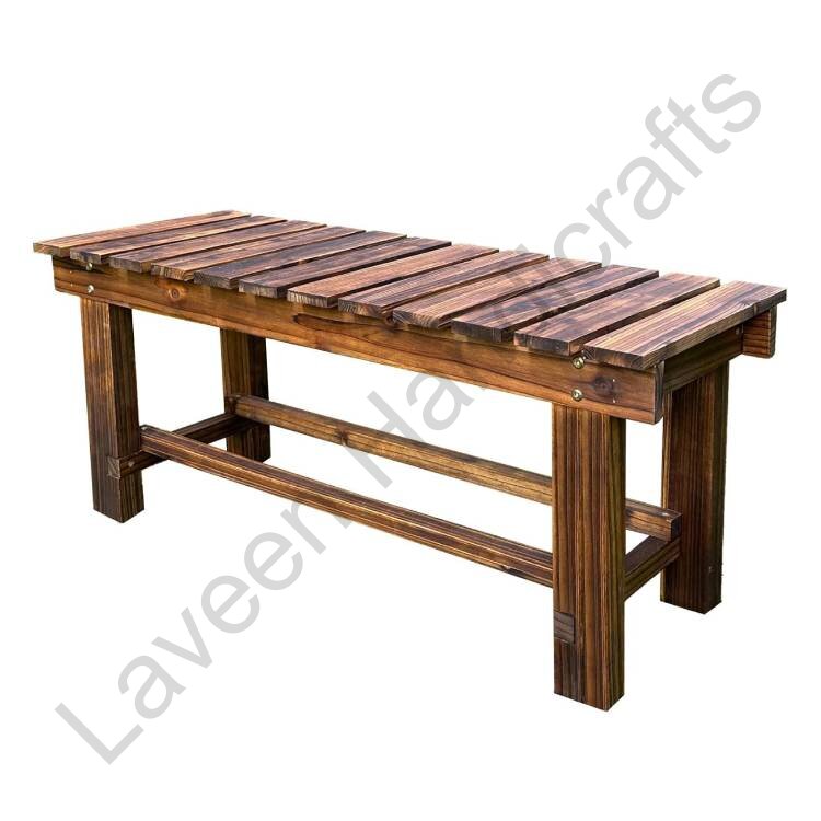 Outdoor Backless Bench Seat Brown