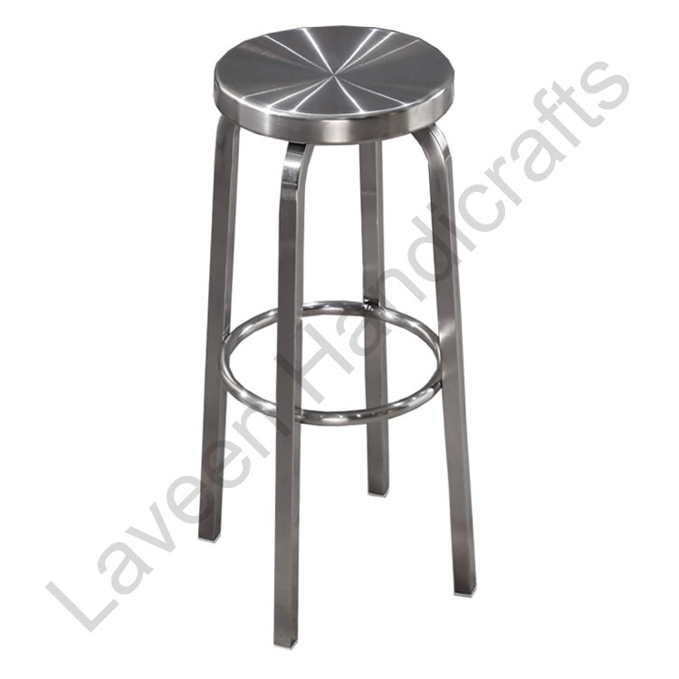 Counter Height Bar Stool Silver
