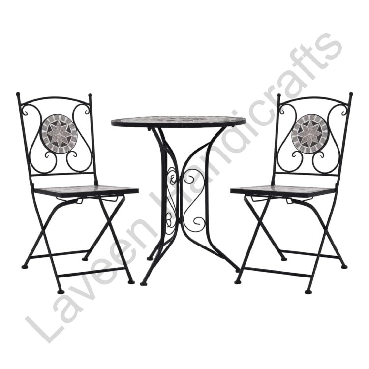 Aesthetic Bistro Set Black - 3 Pcs