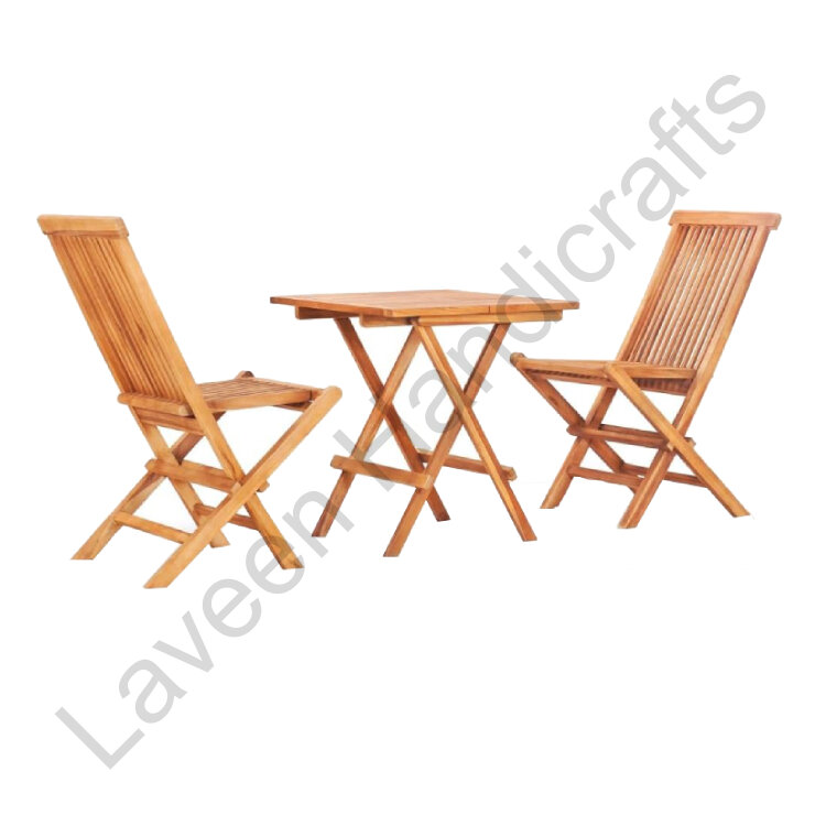 Outdoor Durable Bistro Set Brown - 3 Pcs