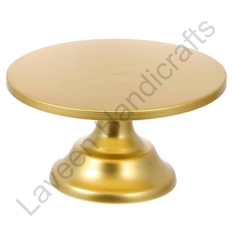 Antique Round Shape Iron Cake Stand Golden