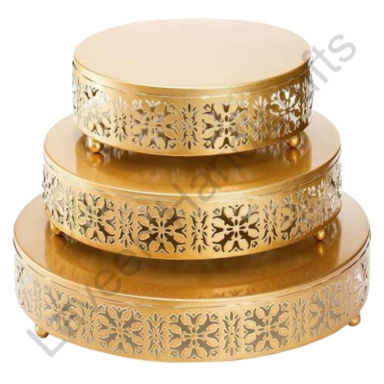 Dessert Iron Cake Stands Golden - 3 Pcs