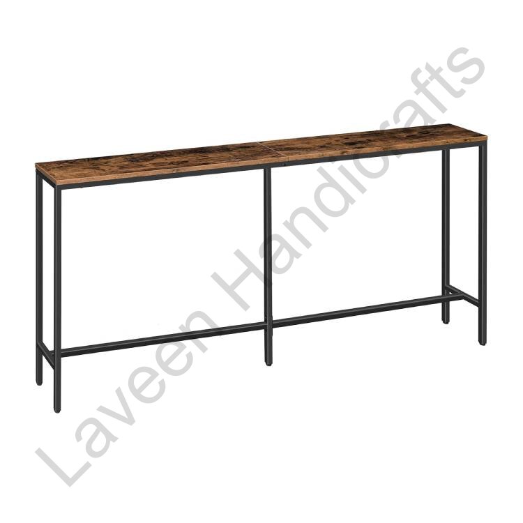 Narrow Long Entryway Console Table Brown / Black