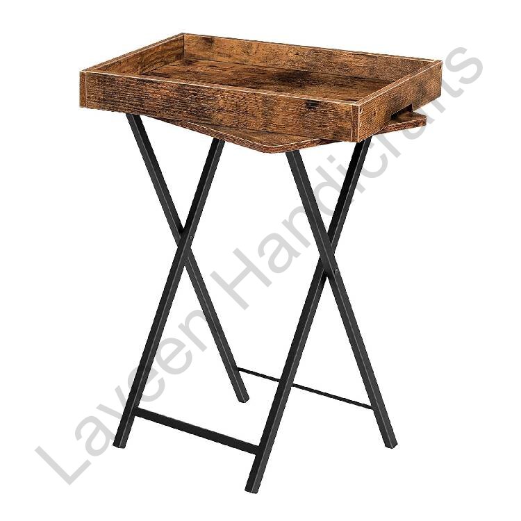 Folding Tray Style Coffee Table Brown / Black