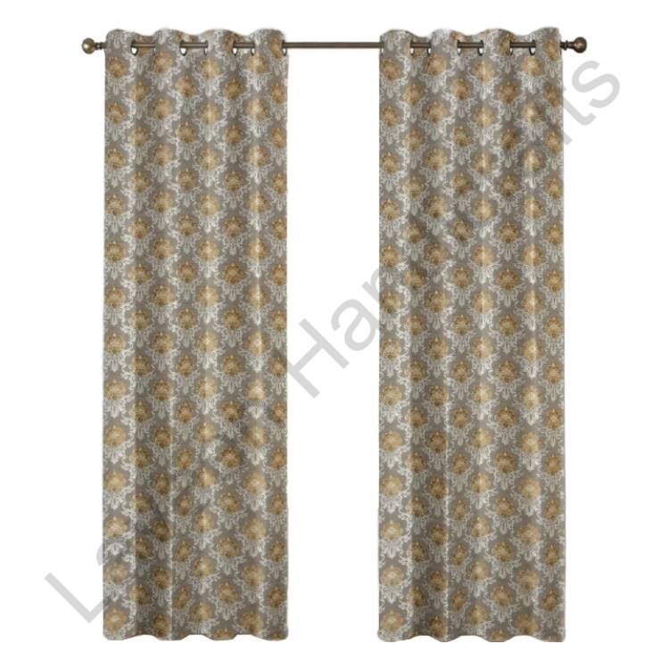 Printed 4D Film Curtains Brown