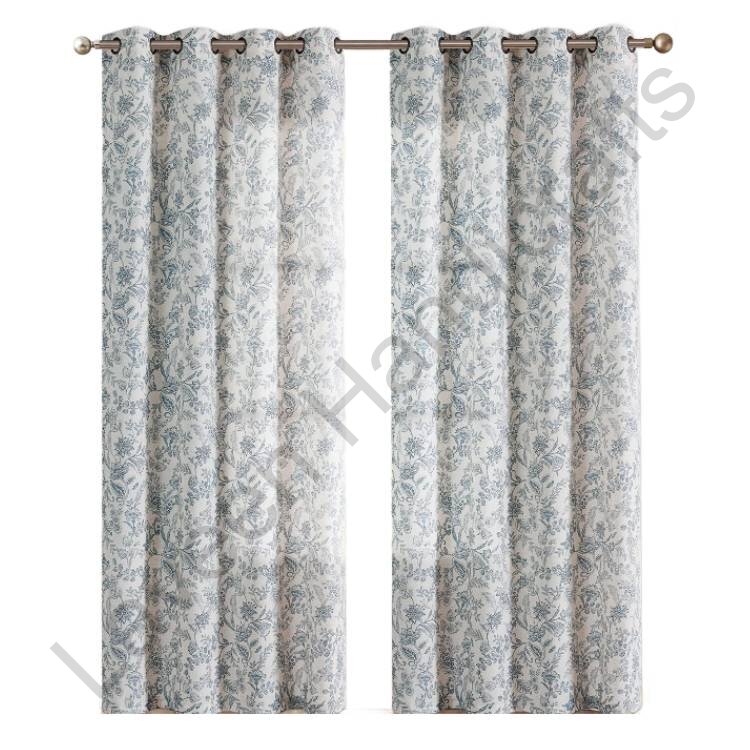 Farmhouse Curtains Light Blue