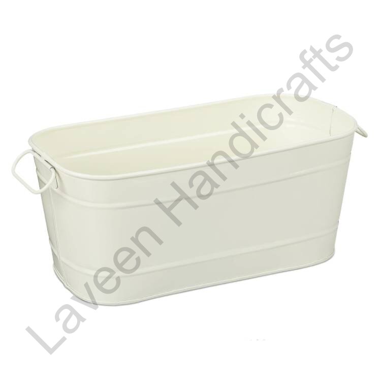 Vintage Style Iron Planter Cream