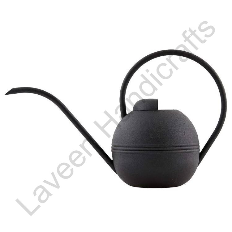 Plant Iron Watering Can Black