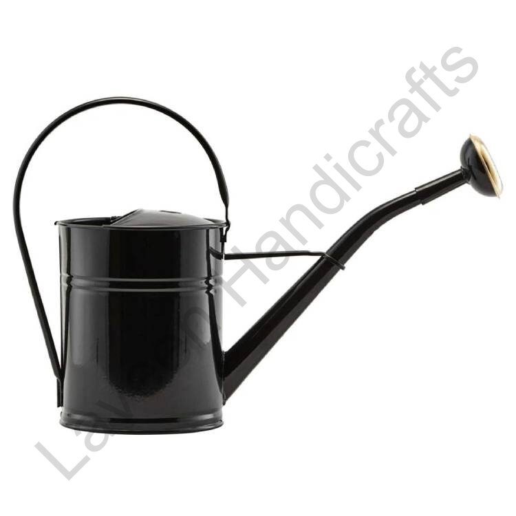 Elegant Iron Watering Can Black