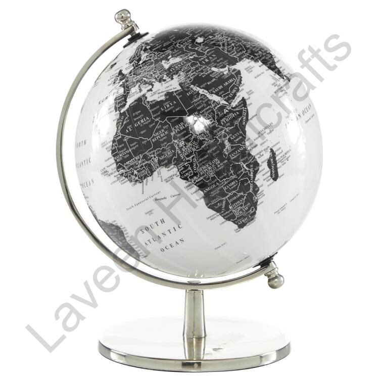 Round Decorative Aluminium Globe White