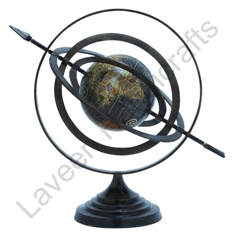 Elegant Home Decor Aluminium Globe Black