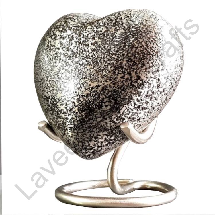 Elegant Heart Shaped Urn Silver
