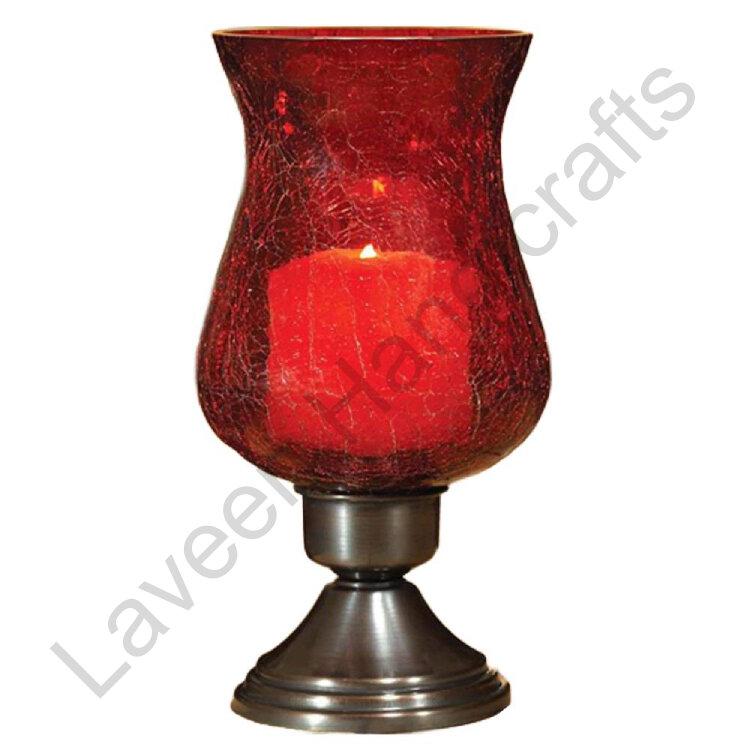 Antique Hurricane Lamp Red