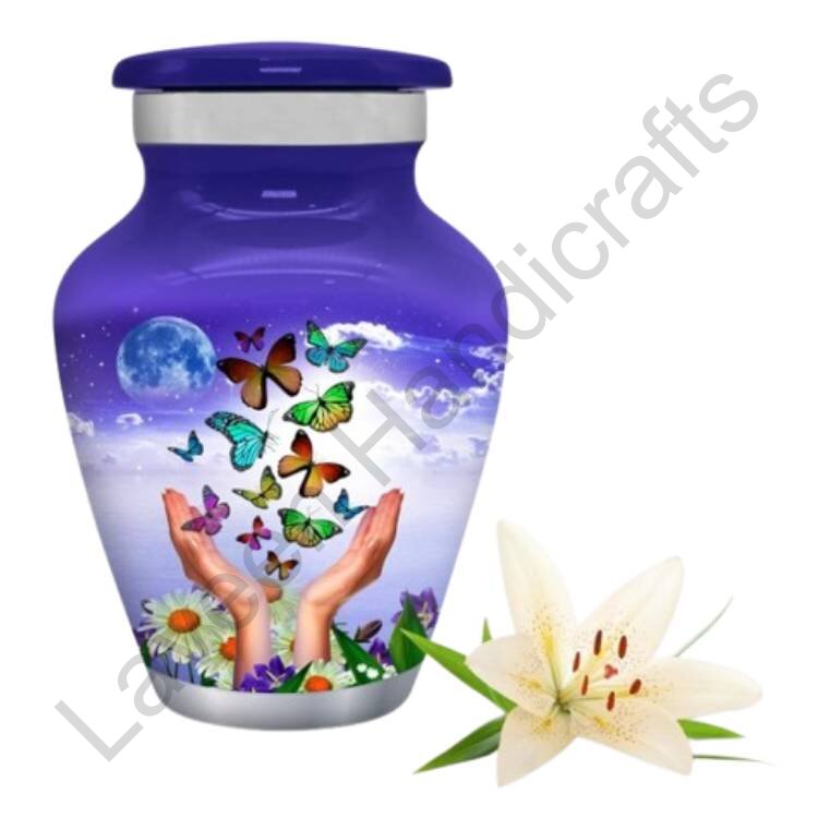 Butterfly Release Keepsake Urn Purple