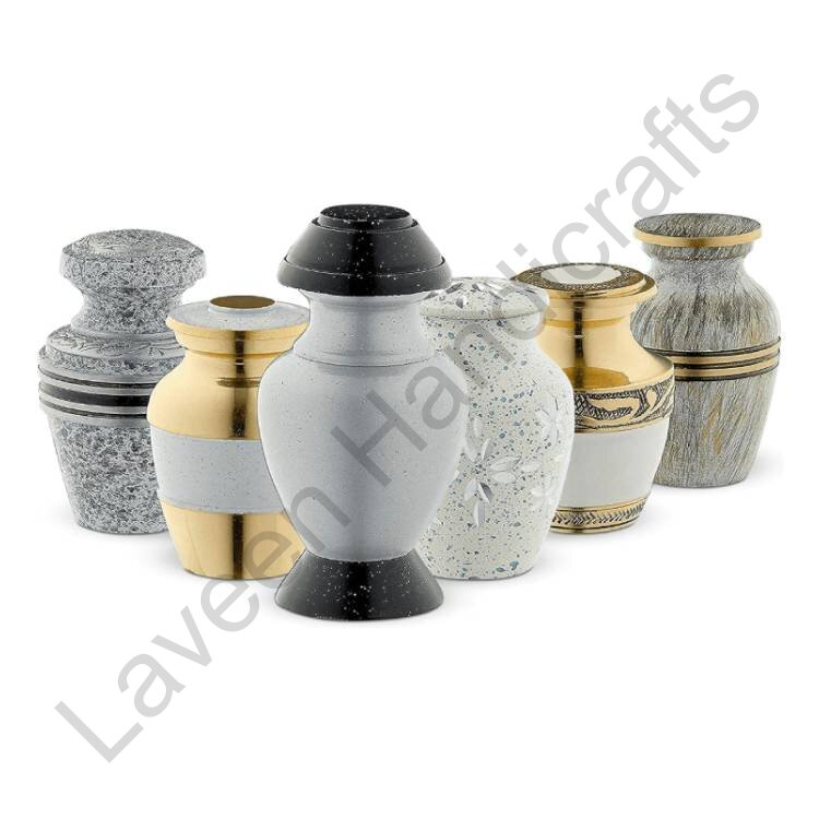 Marble Finish Keepsake Urn Multi-Coloured - 6 Pcs