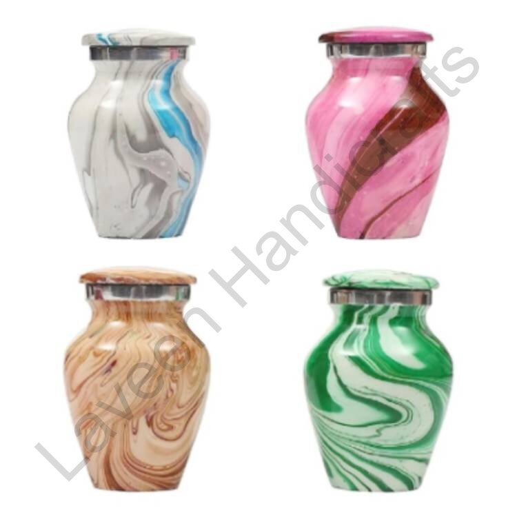 Marble Design Keepsake Urn Multi-Coloured - 4 Pcs