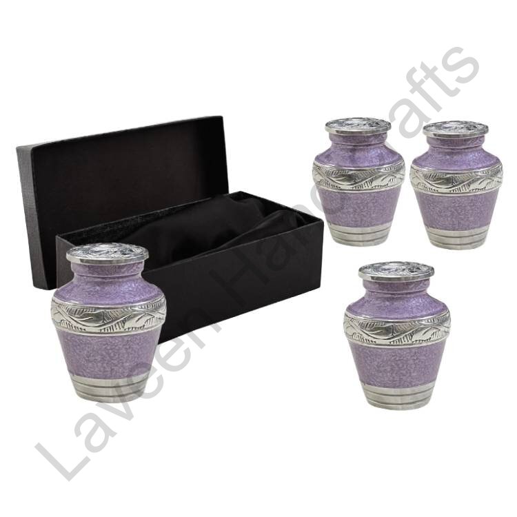 Marble Design Keepsake Urn Purple - 4 Pcs