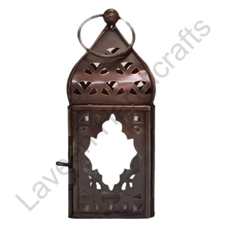 Vintage Style Hanging Lantern Brown