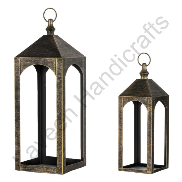 Patio Vintage Home Decor Lantern Bronze - 2 Pcs