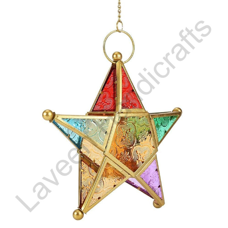 Hanging Star Lantern Golden