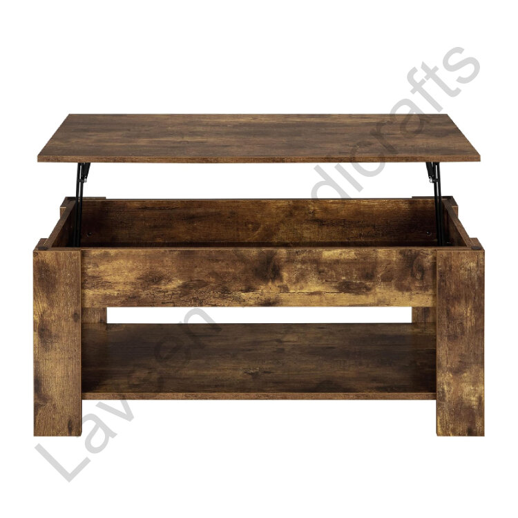 Lift Up Living Room Table Brown