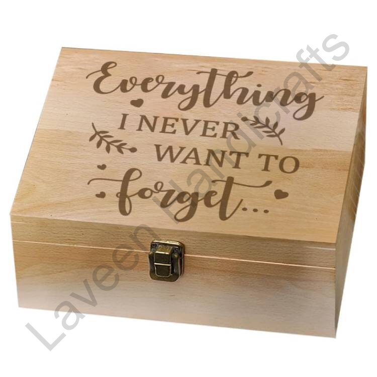 Best Memory Box Light Brown With Hinged Lid