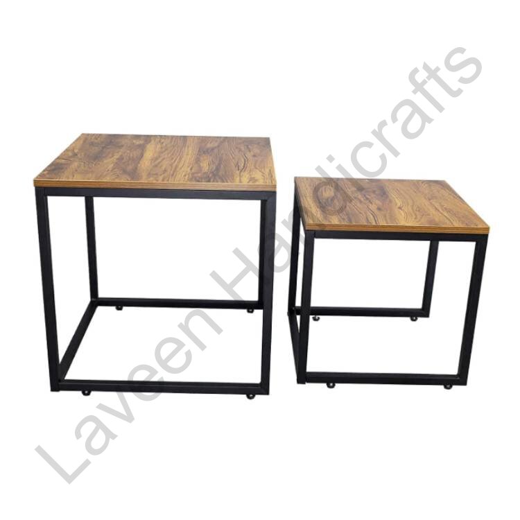 Flexible Combination Nesting Table Brown / Black - 2 Pcs