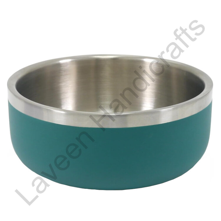 Premium Double-Wall Pet Bowl Teal