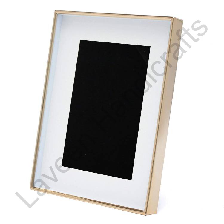Vertical Brass Photo Frame Golden