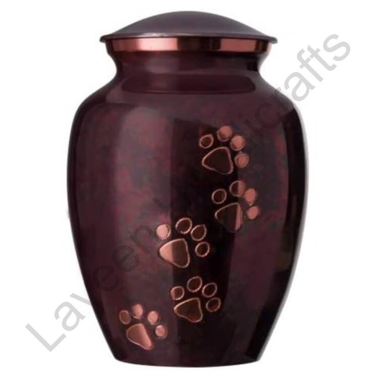 Serene Paws Memorial Pet Urn Burgundy