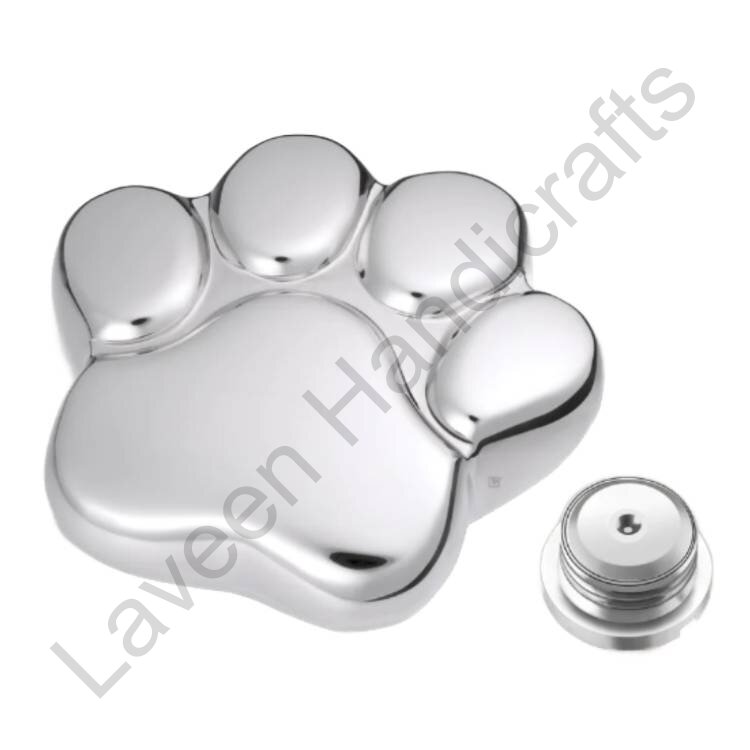 Furry Friend Paw Shape Pet Urn Silver