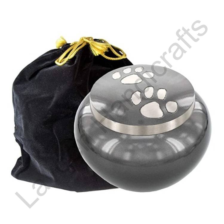 Diamond Paws Pet Urn Grey