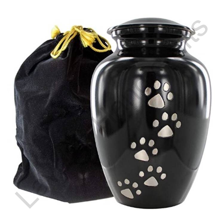 Faithful Furry Friend Memorial Pet Urn Black