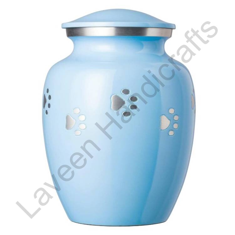Serene Paws Memorial Pet Urn Light Blue