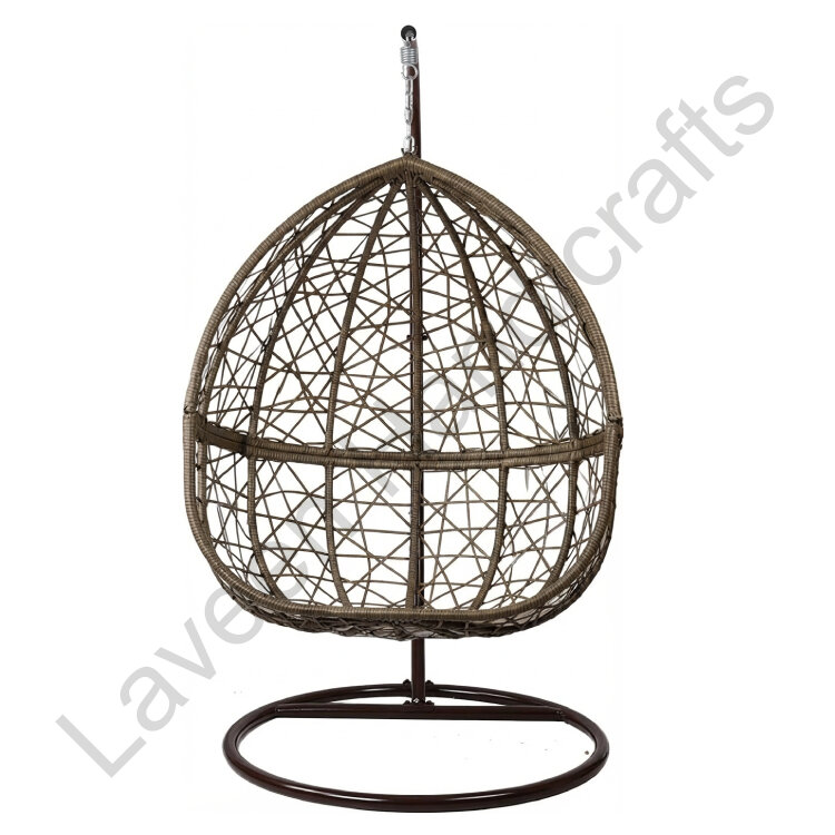 Outdoor Egg Style Rattan Swing Brown