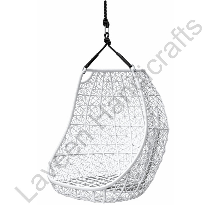 Vintage Look Rattan Swing White