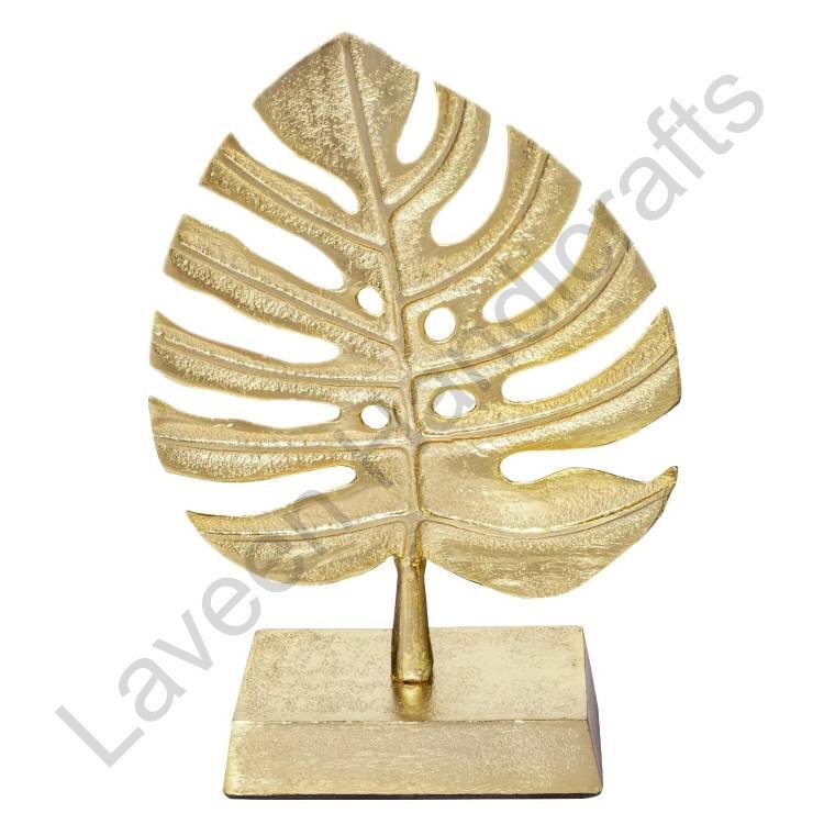 Palm Leaf Sculpture Golden