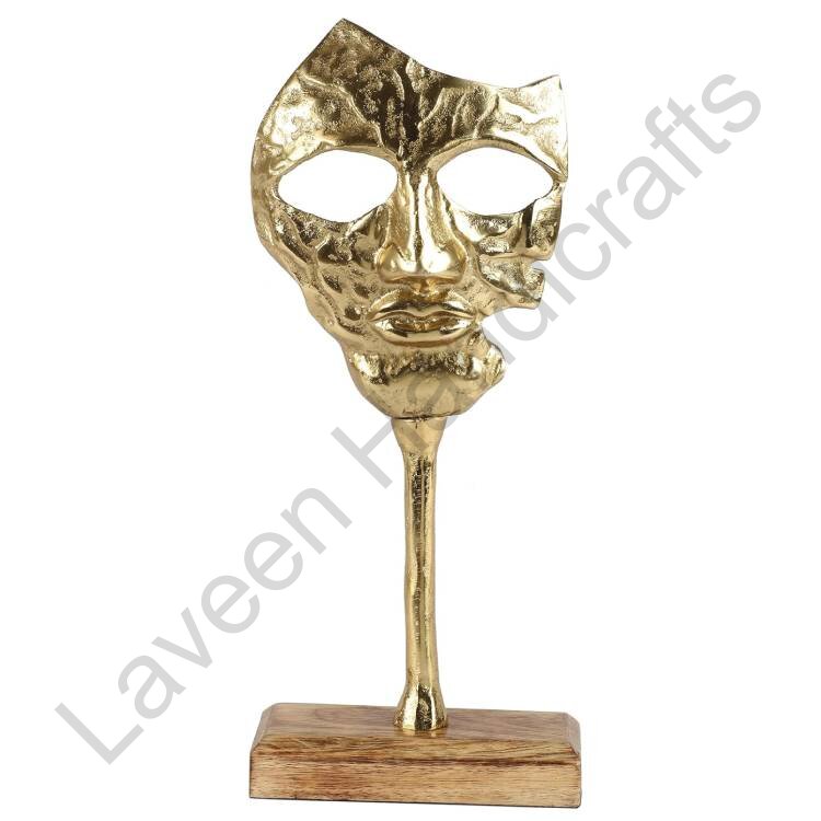 Home Decor Face Sculpture Golden