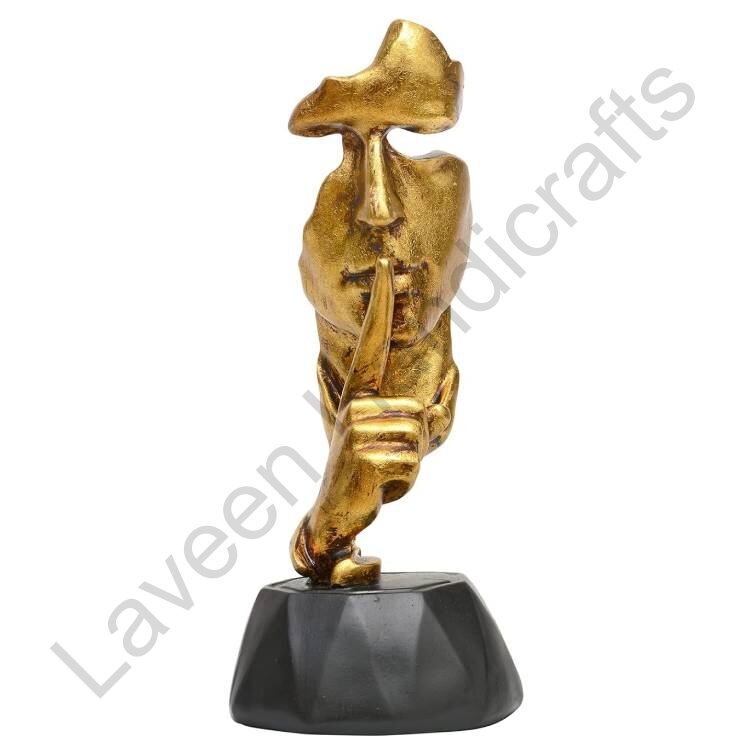 Silent Face Sculpture Golden