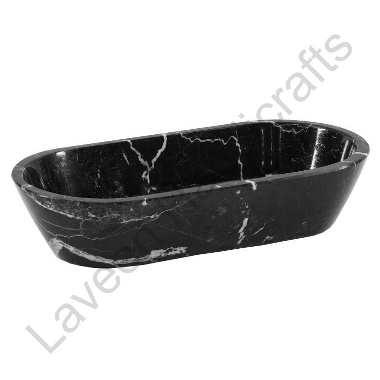 Rectangle Shape Serving Bowl Black