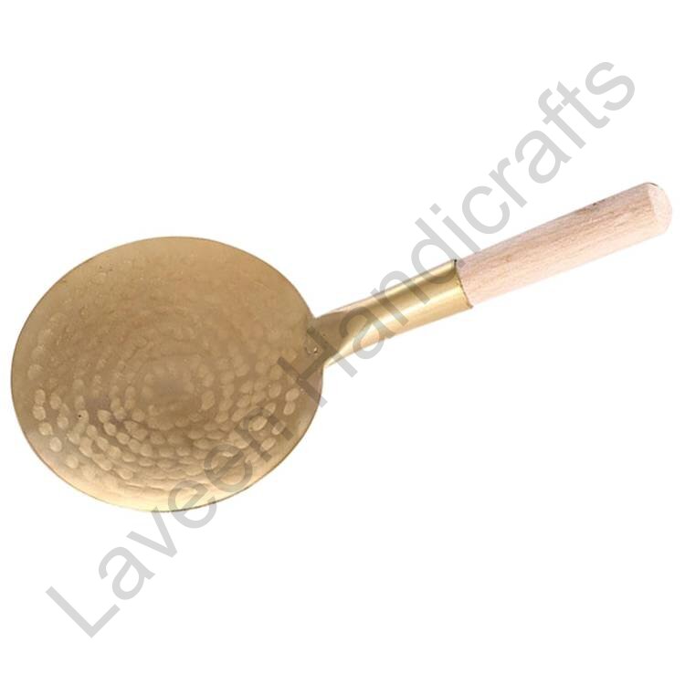 Tofu Brass Serving Spoon Golden