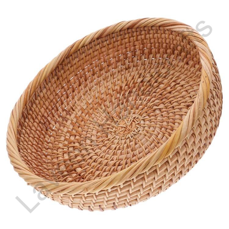 Natural Woven Table Basket Brown