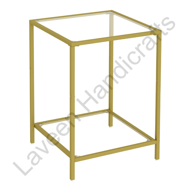 2-Tier Modern Design Side Table Golden