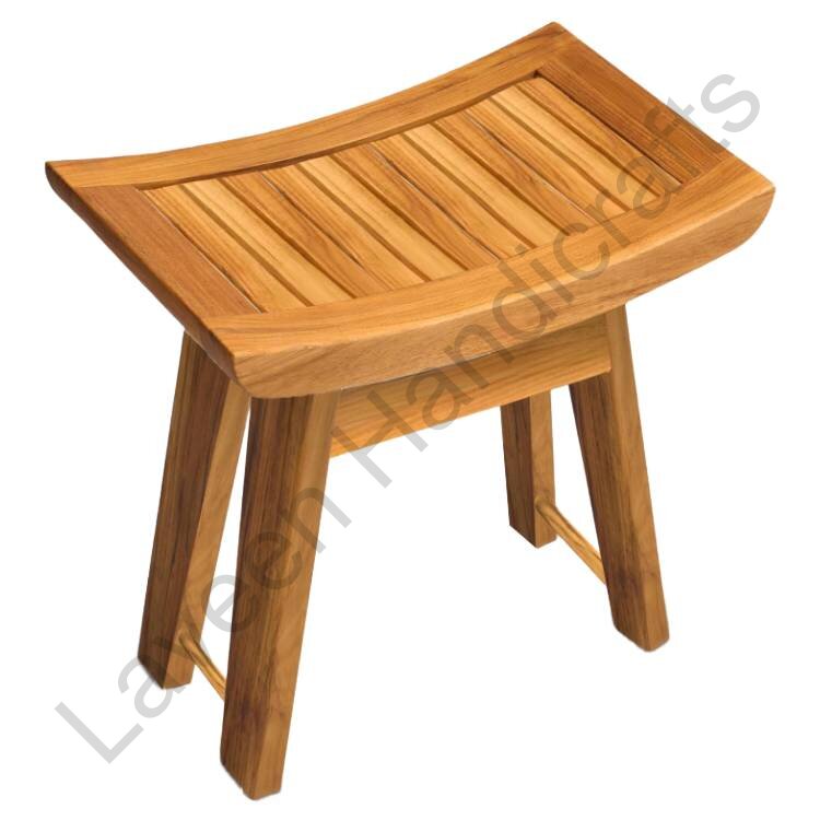 Curved Seat Stool Brown