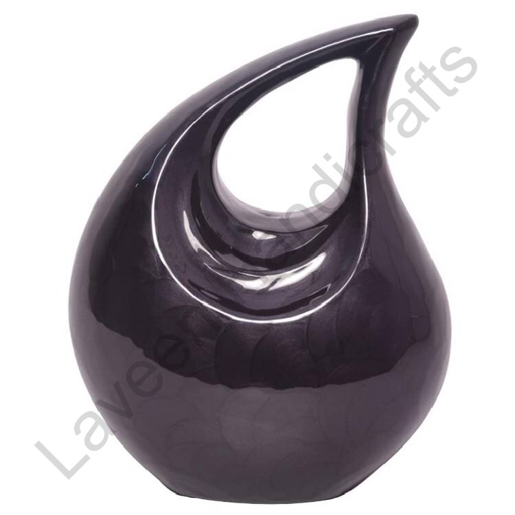 Elegant Finish Tear Drop Urn Dark Purple
