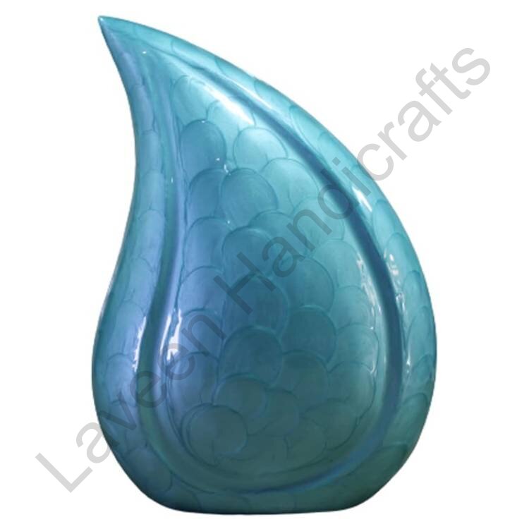 Classic Finish Tear Drop Urn Aqua Blue