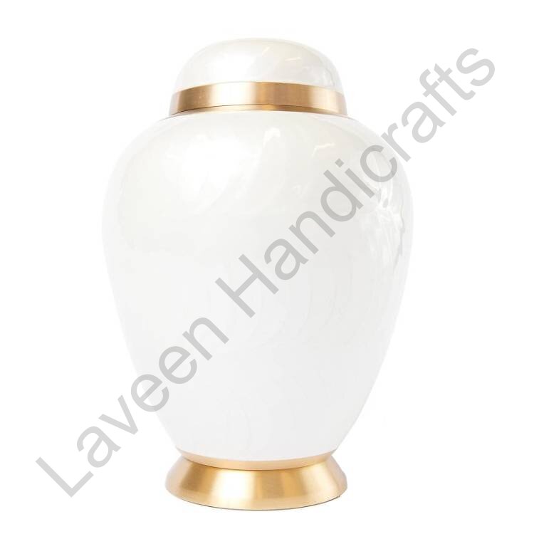 Pure Gold Band Human Urn White