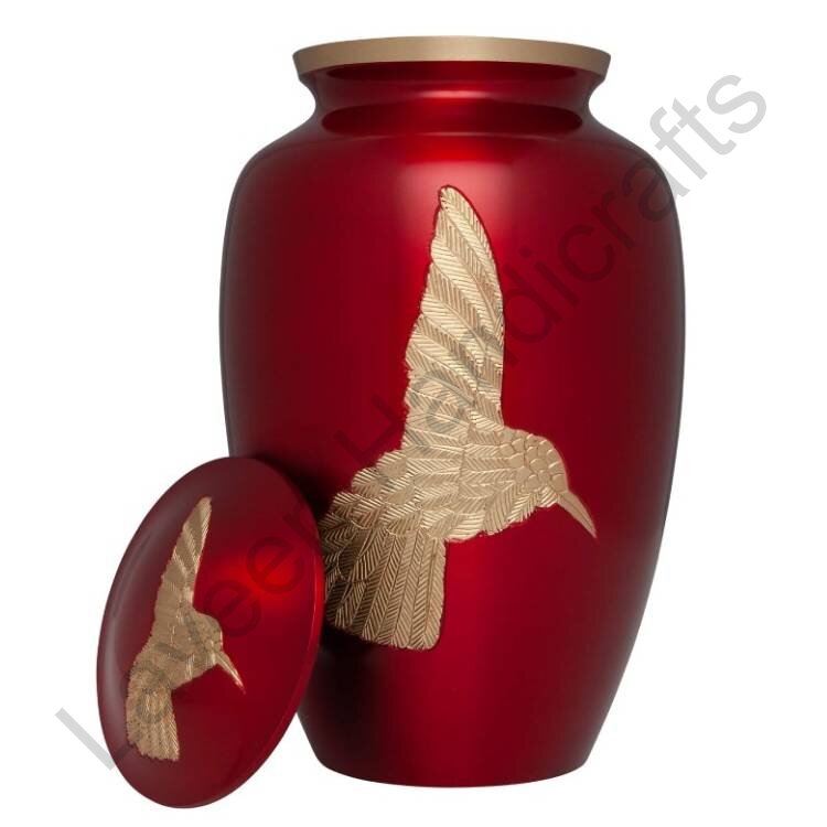 Gold Flying Dove Human Urn Red
