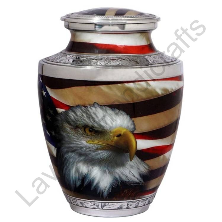 Bald Eagle American Flag Human Urn Red / White / Blue