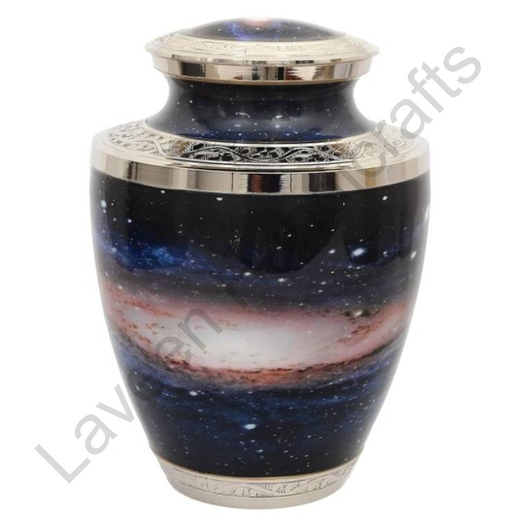Spiral Nebula Human Urn Black